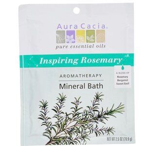 Aura Cacia Inspiring Rosemary Aromatherpay Mineral Spa Bath At Home 2.5 Oz